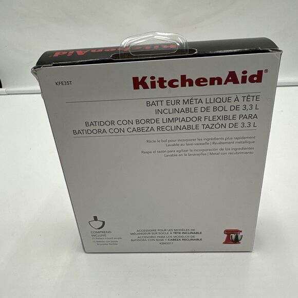 NEW KitchenAid KFE35T White Flex Edge Beater for Mixer Bowls KSM3311 KSM - Picture 2 of 5